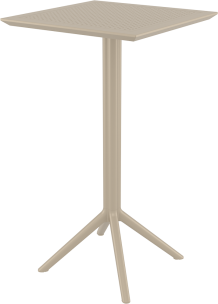 Стол квадратный складной "SKY FOLDING BAR TABLE 60", 60*60 см.,тауп, арт.116