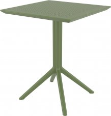 Стол квадратный складной "SKY FOLDING TABLE 60", 60*60 см.,оливковый, арт.114