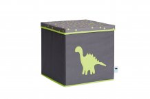 Фото товара Коробка-ящик для игрушек с крышкой , серая, рисунок динозавр, Store It, арт.672401