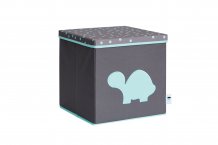 Фото товара Коробка-ящик для игрушек с крышкой , серая, рисунок черепаха, Store It, арт.672449