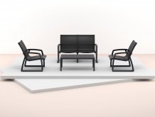 Набор мебели "PACIFIC LOUNGE SET WITH ARMS", черный, арт.238