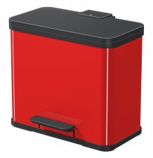 Мусорный контейнер Hailo Öko duo Plus L 17+9 л, цвет красный