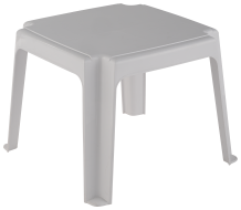 Столик для шезлонга "Элластик" 45*45см, белый, арт. ЭП 190379