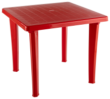 Стол квадратный "Элластик" 85,0*85,0 см, красный, арт. ЭП 013570