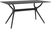 Стол прямоугольный "AIR TABLE 140", 140*80 см.,чёрный, арт.705