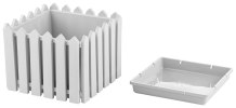 Ящик с поддоном "Лардо", 28х28 см, белый, арт. ЭП 205784