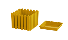 Ящик с поддоном "Лардо", 28х28 см, желтый, арт. ЭП 205807