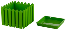 Ящик с поддоном "Лардо", 28х28 см, зеленый, арт. ЭП 205821