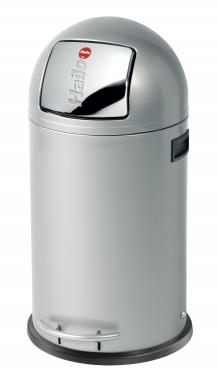 Мусорный контейнер Hailo KickMaxx L, 28 л, цвет серебро