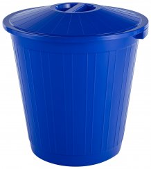 Бак пластиковый с крышкой, 60л., синий, арт. ЭП 097617