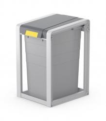 Система раздельного хранения мусора, Hailo ProfiLine Öko XL 38 л, цвет серый,  базовый.