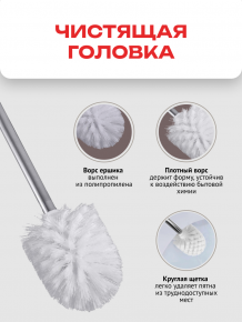 Фото товара Ёршик для туалета Basic, 9,8*37,0cм, Zalger, арт. Z003
